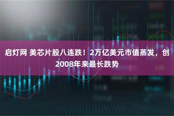启灯网 美芯片股八连跌！2万亿美元市值蒸发，创2008年来最长跌势