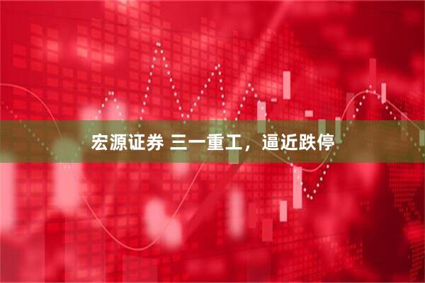 宏源证券 三一重工，逼近跌停