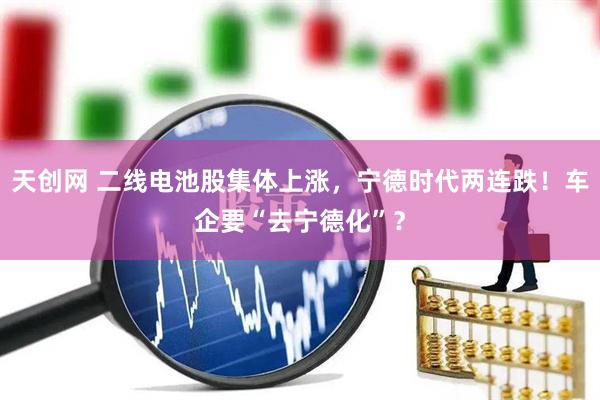 天创网 二线电池股集体上涨，宁德时代两连跌！车企要“去宁德化”？